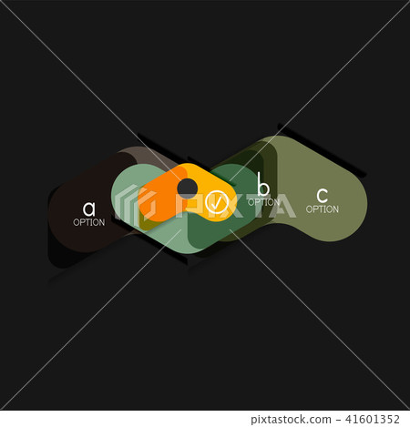 Flat design geometric infographics, arrow shape vector sticker or label, price tags, offer promotion 41601352
