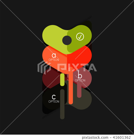 Flat design geometric infographics, arrow shape vector sticker or label, price tags, offer promotion 41601362