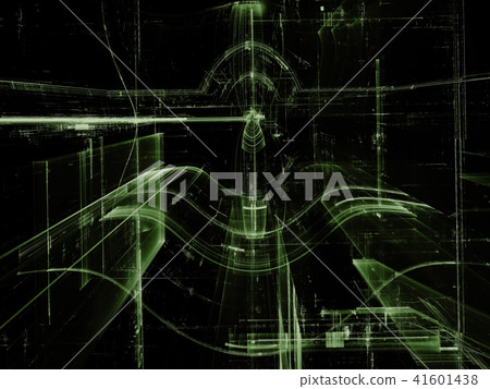 Glass tunnel - abstract digitally generated image - Stock Illustration ...