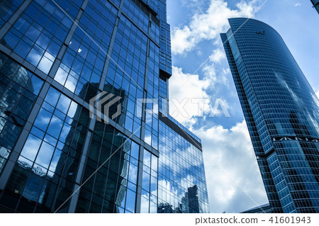 Detail blue glass building background Detail blue glass building background 41601943