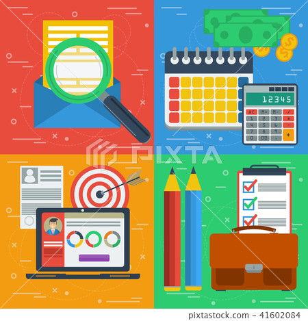 Four square business flat concepts 41602084