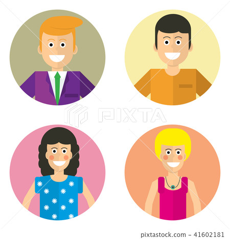 male and female faces avatars male and female faces avatars 41602181