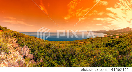 Sunrise on the coast of Cala Gonone, Sardinia 41602503