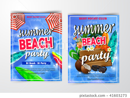 Poster for summer and beach party background Poster for summer and beach party background 41603273