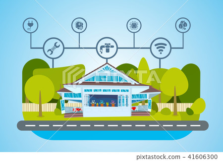 smart house green energy technology system centralized control of lighting, heating, ventilation and 41606300