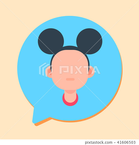callcenter woman support online operator, customer and technical service icon, chat concept, flat 41606503