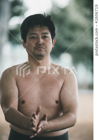 相撲 石製洗浴盆 正式蹲伏 41606719