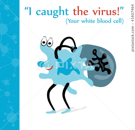 Leukocyte caught the virus Leukocyte caught the virus 41607464