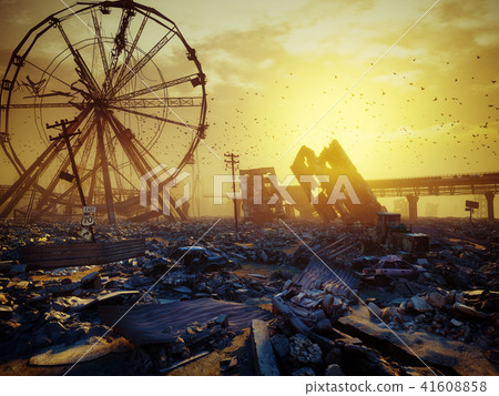 Apocalypse city landscape. 41608858