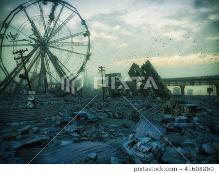 Apocalypse city landscape. 41608860