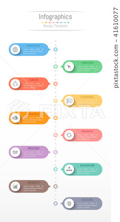 Infographic design elements with 10 options. - Stock Illustration ...