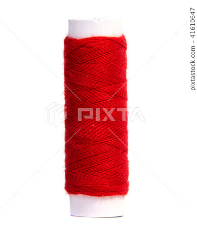 Colorful spools of thread isolated on white Colorful spools of thread isolated on white 41610647