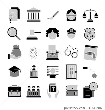 Justice,Court,Law Icon set Justice,Court,Law Icon set 41610907