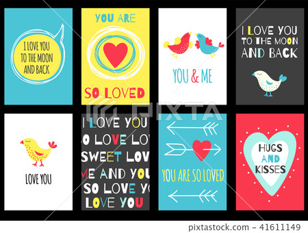 Set of Valentine banners 41611149