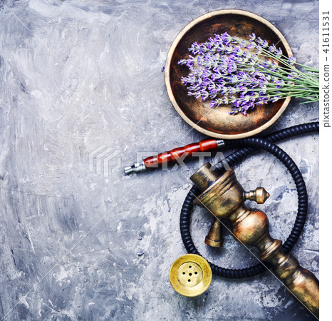 Asian tobacco hookah with lavender aroma 41611531