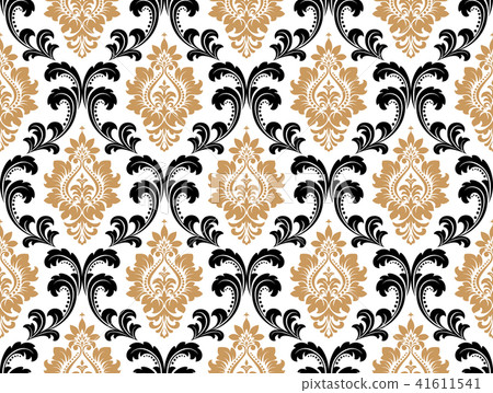 Wallpaper in the style of Baroque. Seamless vector 41611541