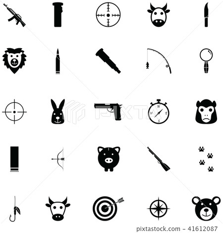 hunting icon set 41612087