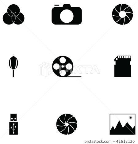 Photographic Equipment icon set 41612120