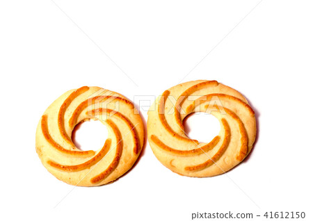 Shortbread biscuits isolated on white background Shortbread biscuits isolated on white background 41612150