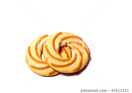 Shortbread biscuits isolated on white background Shortbread biscuits isolated on white background 41612151