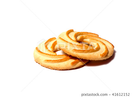 Shortbread biscuits isolated on white background Shortbread biscuits isolated on white background 41612152