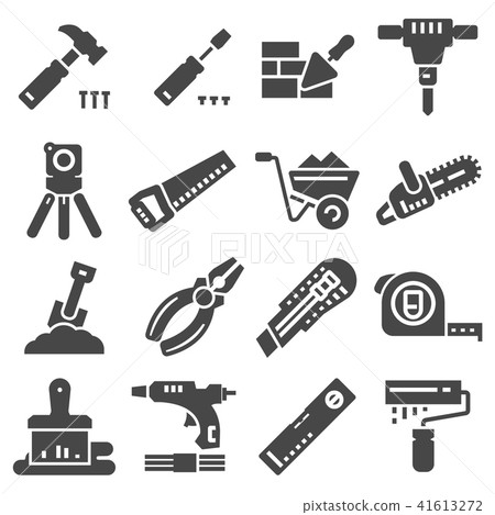 Stock vector illustration set icons building tools Stock vector illustration set icons building tools 41613272