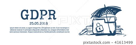 umbrella safety folder padlock General Data Protection Regulation GDPR server security guard over 41613499