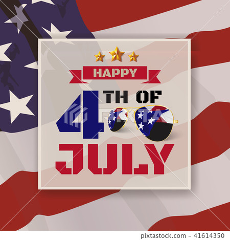 4th of July greeting card background.  41614350