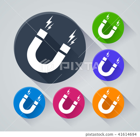 magnetism circle icons with shadow 41614694