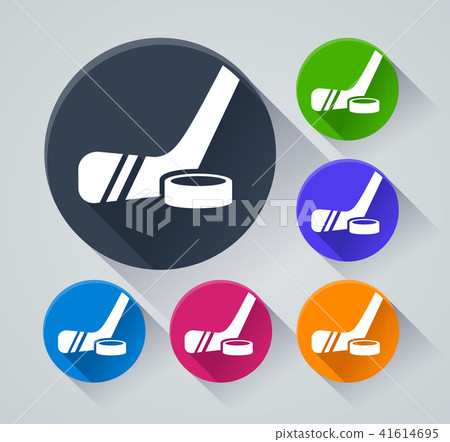 hockey circle icons with shadow hockey circle icons with shadow 41614695
