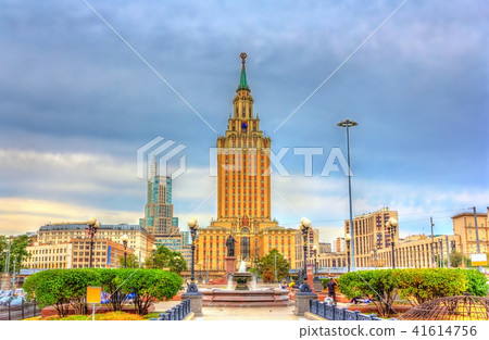 View of Hotel Leningradskaya, a Stalin's skyscraper in Moscow View of Hotel Leningradskaya, a Stalin's skyscraper in Moscow 41614756