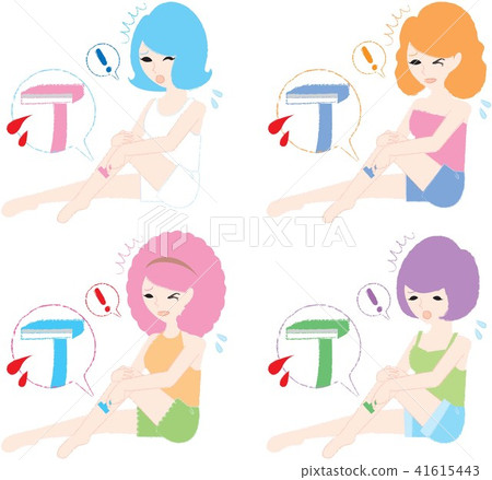 Women who get injured by shaving their sneak hair with a razor 41615443