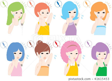 驚訝地忘記治療腋毛的婦女 41615453