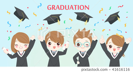 cute cartoon graduate 41616116