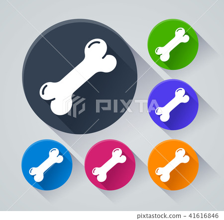 dog bone icons with shadow dog bone icons with shadow 41616846