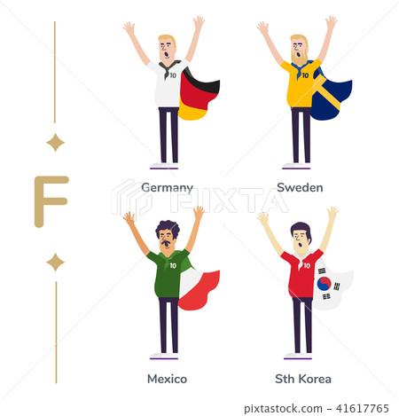 World competition. Soccer fans support national teams. Football fan with flag. Germany, Sweden World competition. Soccer fans support national teams. Football fan with flag. Germany, Sweden 41617765