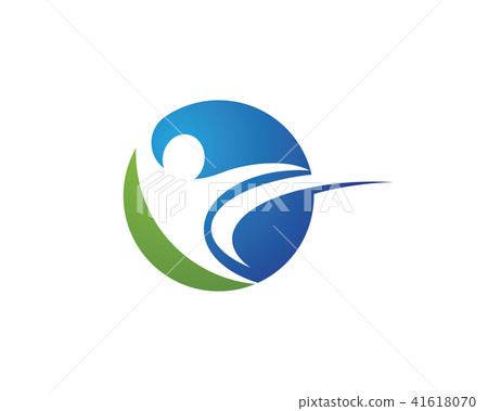 Human character logo sign Human character logo sign 41618070