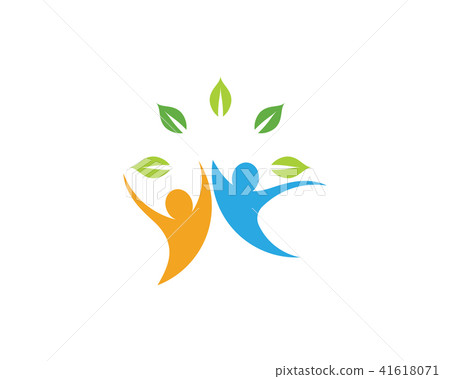Human character logo sign Human character logo sign 41618071