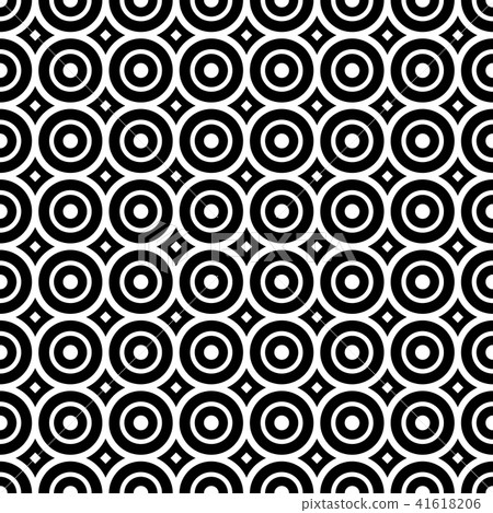 Seamless pattern with black and white circles 41618206