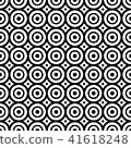 Seamless pattern with black and white circles 41618248