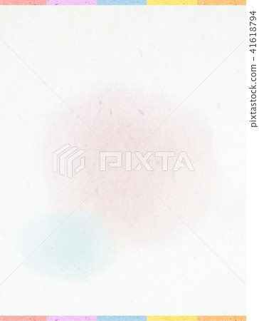 傳統韓國的背景圖像與在韓國紙的上面和底部的被弄髒的帶有很多油漆的在中部。 41618794