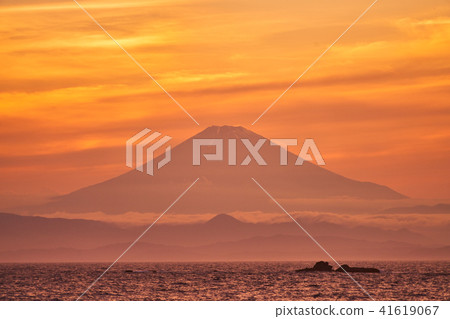 Hayama evening view and Mt. Fuji 41619067