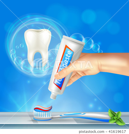 Tooth Dental Care Realistic  41619617