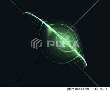 Glowing Futuristic Saucer Shaped Spaceship Glowing Futuristic Saucer Shaped Spaceship 41619691