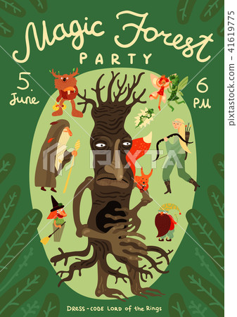 Forest Magic Party Announcement Poster  41619775