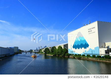 Nagawa運河和遊輪在名古屋市 41620148