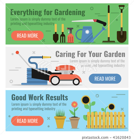 Three banner for Gardening work 41620843