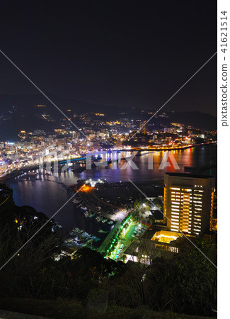 [Shizuoka Prefecture, tourist attraction] Atami night view Copy space 41621514