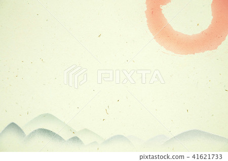 A traditional Korean illustrative background with mountains and suns floating on a small place with small dust. A traditional Korean illustrative background with mountains and suns floating on a small place with small dust. 41621733