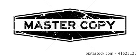 Grunge Black Master Copy Word Rubber Seal Stamp Stock Illustration